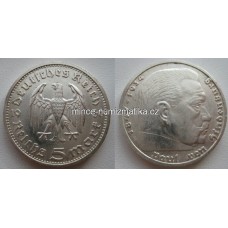 5 Reich Mark 1936 E Hindenburg